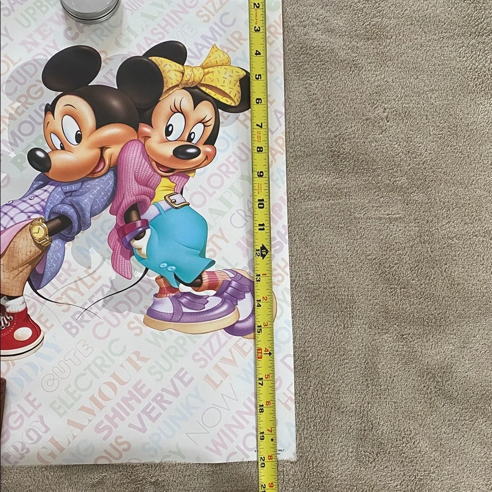 Adorable Disney Mickey and Minnie Poster- Vintage - New in Pkg